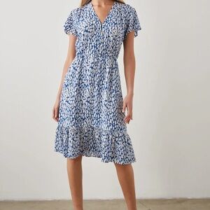 Rails Kiki Dress - Colby blue and White static leopard Women's Dress xs